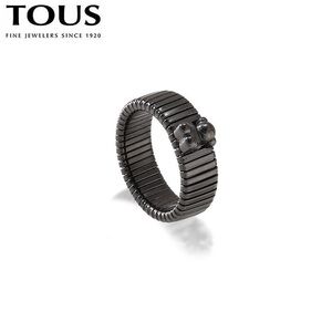 Tous Dark Ring with Bear Accent